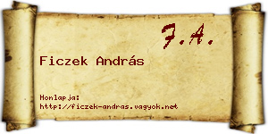 Ficzek András névjegykártya