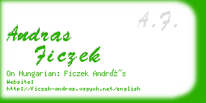 andras ficzek business card